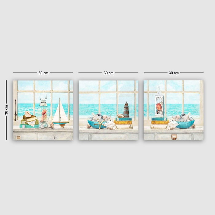 Wallity dr9009 Conjunto de 3 Pinturas Decorativas en Lienzo Multicolor Wallity dr9009 Conjunto de 3 Pinturas Decorativas en Lienzo Multicolor